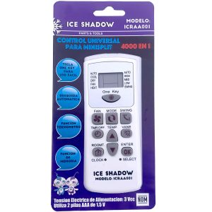 Control remoto p/ minisplit universal 4000 en 1 ice