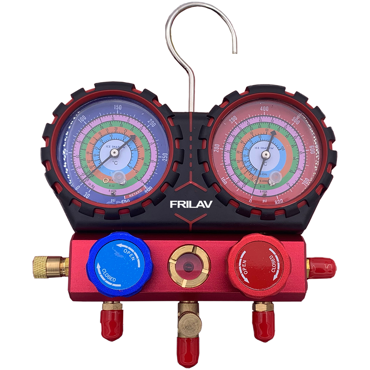 Juego de Manometros RED SHADOW para R410 / R134 / R22 / R404 - Image 2