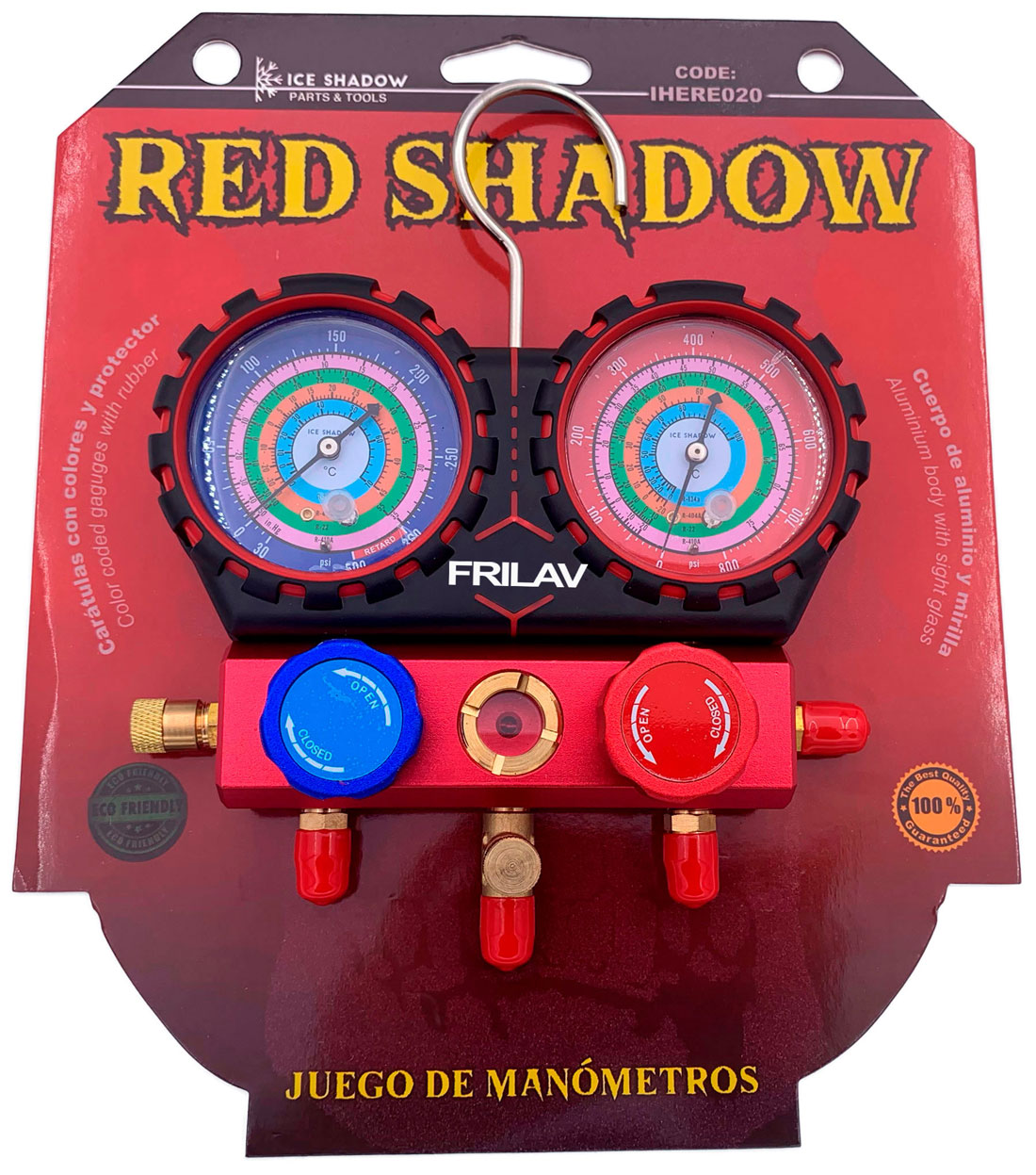 Juego de Manometros RED SHADOW para R410 / R134 / R22 / R404