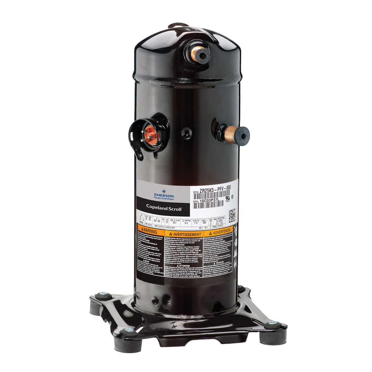 COMPRESOR COPELAND SCROLL 5 HP R410 220V/1PH/60HZ